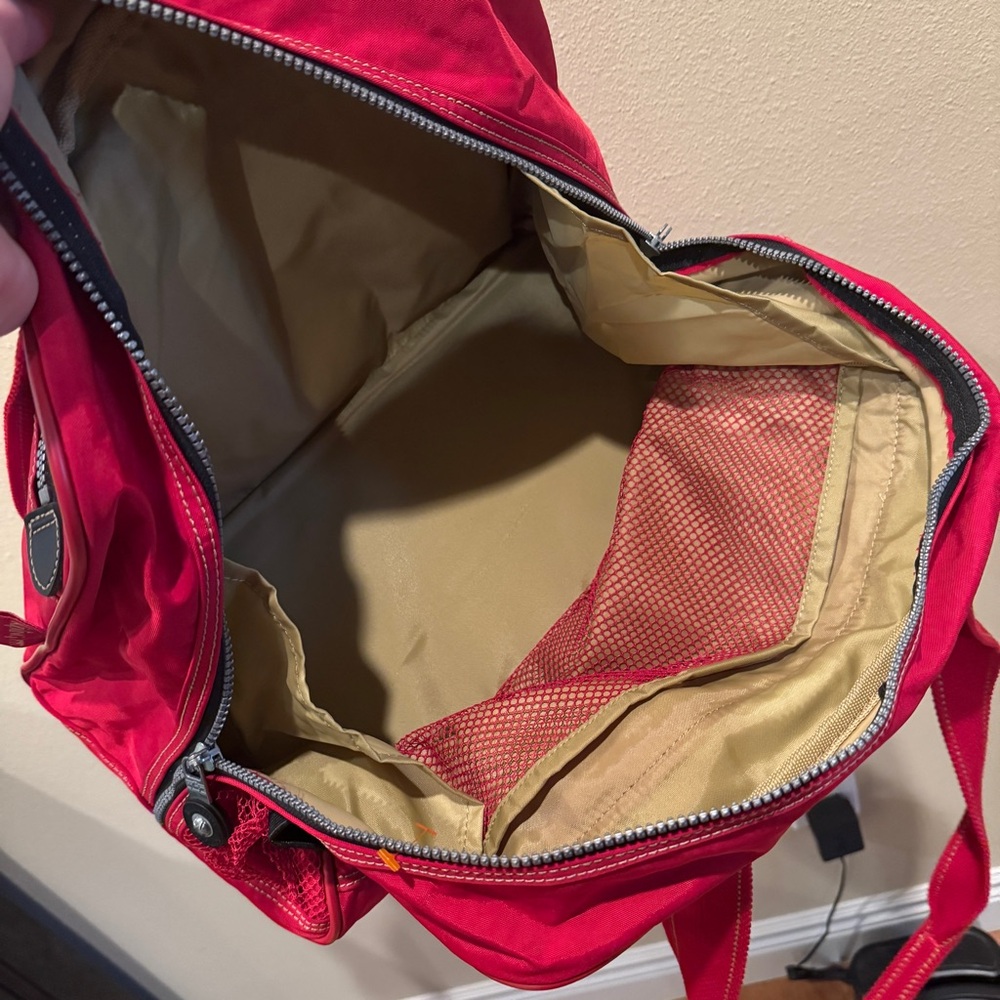 KIPLING DUFFLE TRAVEL BAG red. Vintage - Picture 10 of 13
